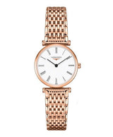 Longines La Grande Classique White Dial Rose Gold Mesh Bracelet Watch for Women - L4.209.1.91.8 Buy Now By Longines