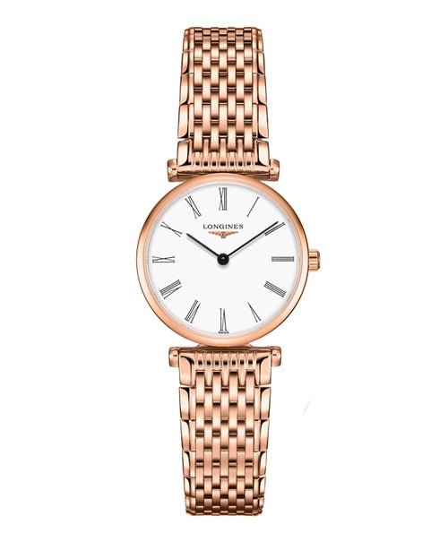 Longines La Grande Classique White Dial Rose Gold Mesh Bracelet Watch for Women - L4.209.1.91.8 Buy Now By Longines