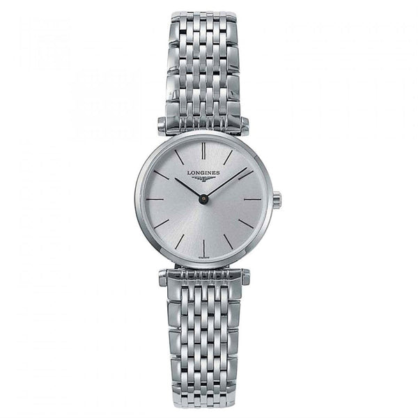 Shop Longines La Grande Classique De Longines Silver Dial Silver Mesh Bracelet Watch for Women - L4.209.4.72.6 in USA