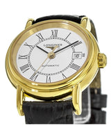 Shop Longines Presence Automatic White Dial Black Watch for Women - L4.321.2.11.2 in USA