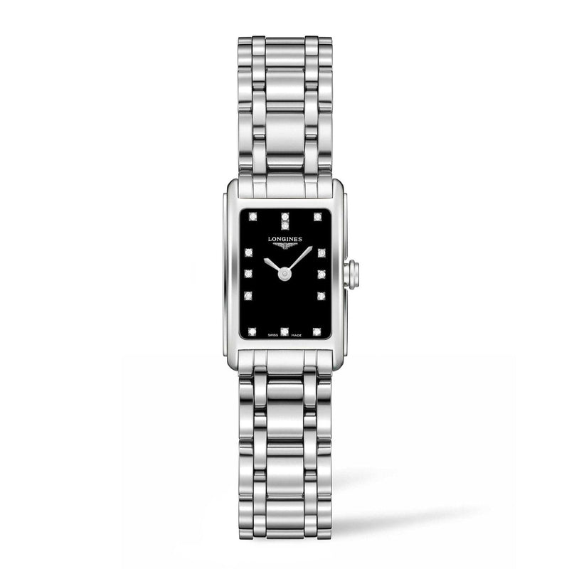 Longines Dolcevita Black Dial Silver Steel Strap Watch for Women - L5.258.4.57.6 Buy Now By Longines
