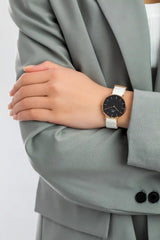 Daniel Wellington Classic Petite Dover Black Dial White NATO Strap Watch For Women - DW00100312 Buy Now By Daniel Wellington