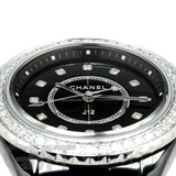 Chanel J12 Quartz Diamond Black Dial Black Steel Strap Watch for Women - J12 H6419