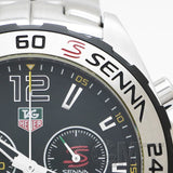 Shop Tag Heuer Formula 1 Senna Limited Edition Chronograph Black Dial Silver Steel Strap Watch for Men - CAZ1013.BA0883 in USA
