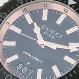 Shop Gucci Dive Quartz Black Dial Black Steel Strap Watch For Men - YA136213 in USA