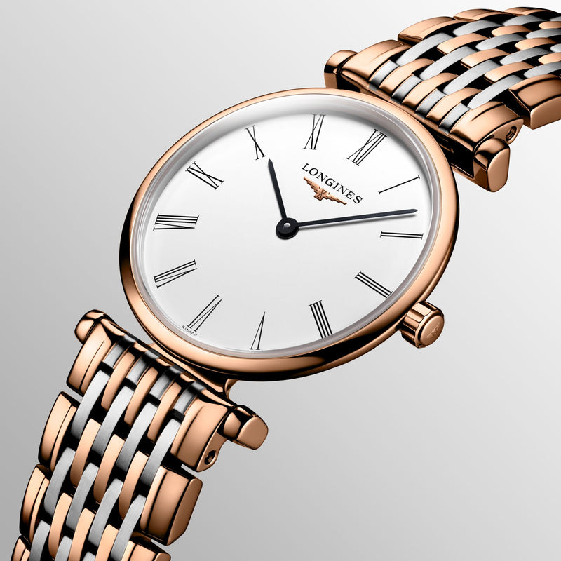 Shop Longines La Grande Classique De Longines White Dial Two Tone Steel Strap Watch for Women - L4.209.1.92.7 in USA