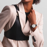 Shop Longines La Grande Classique De Longines White Dial Black Leather Strap Watch for Women - L4.755.4.11.2 in USA