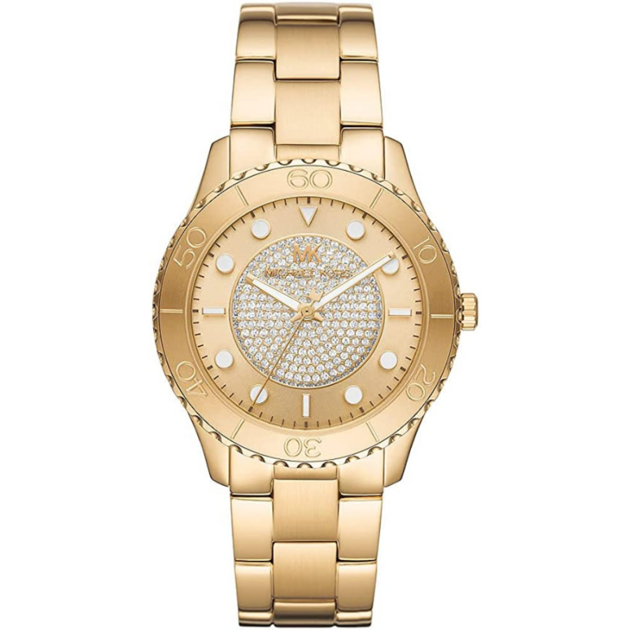 Michael Kors Runway Three-Hand Gold Dial Gold Steel Strap Watch For Women - MK6911 Buy Now By Michael Kors