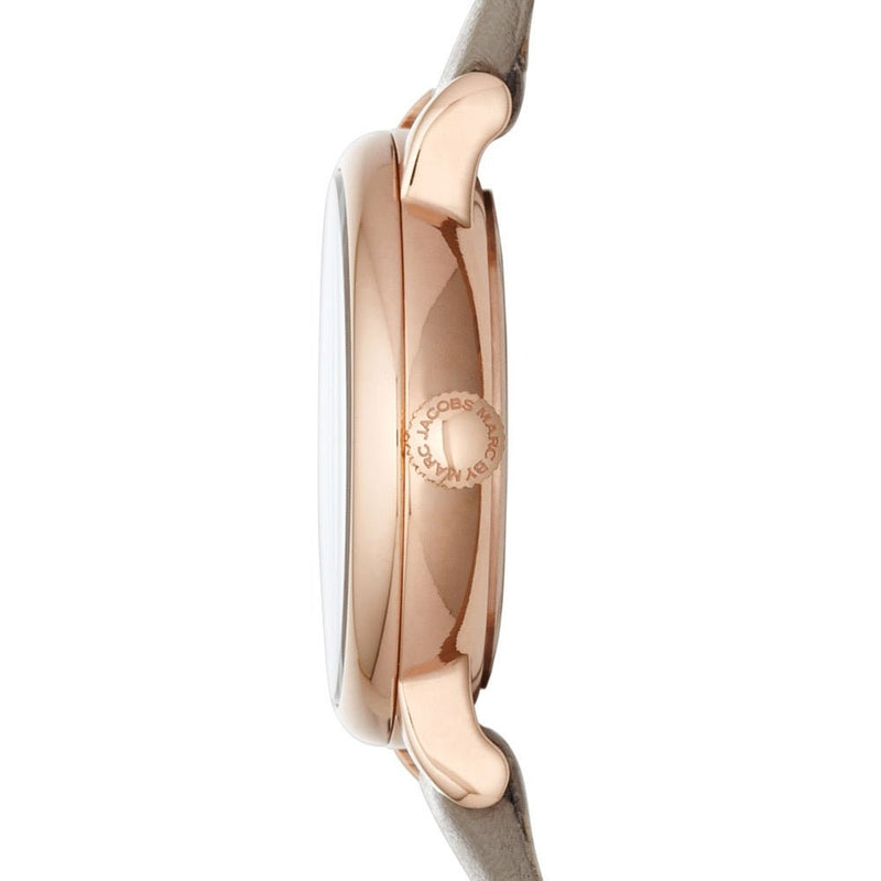 Marc Jacobs Baker Grey Dial Grey Leather Strap Watch for Women - MBM1318 Buy Now By Marc Jacobs