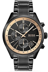 Hugo Boss Grand Prix Black Dial Black Steel Strap Watch for Men - 1513578 Buy Now By Hugo Boss