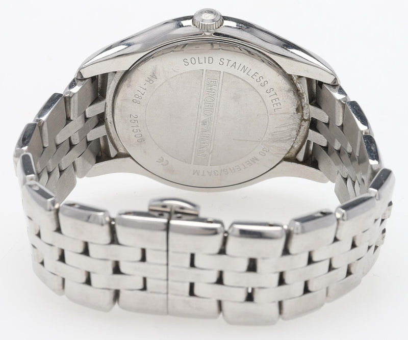 Emporio Armani Classic Quartz Silver Dial Silver Steel Strap Watch For Men - AR1788 Buy Now By Emporio Armani