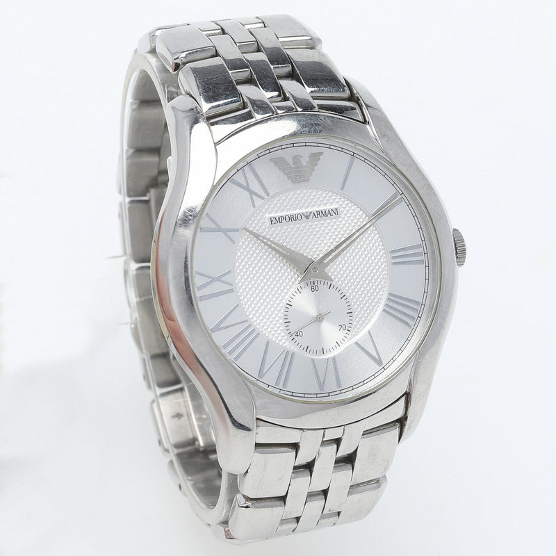Emporio Armani Classic Quartz Silver Dial Silver Steel Strap Watch For Men - AR1788 Buy Now By Emporio Armani