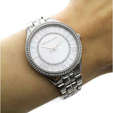 Michael Kors Lauryn Mother of Pearl Dial Silver Steel Strap Watch for Women - MK3900 Buy Now By Michael Kors