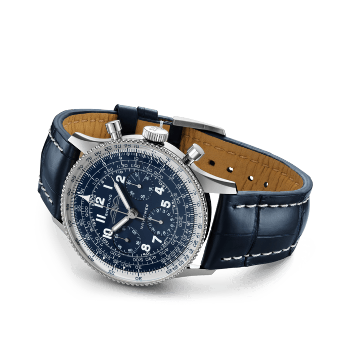 Breitling Navitimer 1959 Edition Blue Dial Blue Leather Strap Watch for Men - LB0910211C1P1