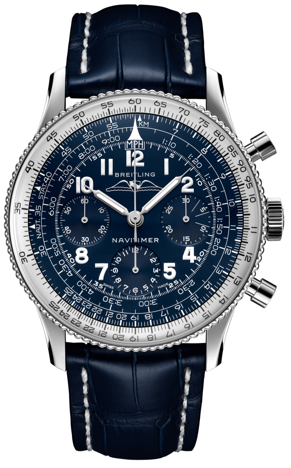 Breitling Navitimer 1959 Edition Blue Dial Blue Leather Strap Watch for Men - LB0910211C1P1