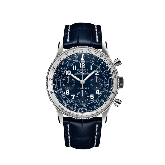 Breitling Navitimer 1959 Edition Blue Dial Blue Leather Strap Watch for Men - LB0910211C1P1