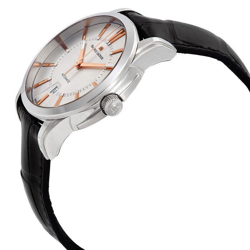 Maurice Lacroix Pontos Silver Dial Black Leather Strap Watch For Men - PT6148-SS001-131 Buy Now By Maurice Lacroix