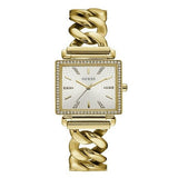 Shop Guess Vanity Diamonds Silver Dial Gold Steel Strap Watch for Women - W1030L2 in USA
