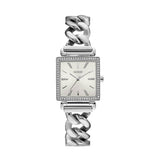 Shop Guess Vanity Diamonds White Dial Silver Steel Strap Watch for Women - W1030L1 in USA