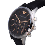 Emporio Armani Giovanni Analog Black Dial Black Leather Strap Watch For Men - AR11431 Buy Now By Emporio Armani