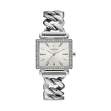 Shop Guess Vanity Diamonds White Dial Silver Steel Strap Watch for Women - W1030L1 in USA