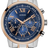 Guess Horizon Chronograph Blue Dial Two Tone Steel Strap Watch For Men - W0379G7 Buy Now By Guess