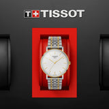 Tissot Everytime Medium White Dial Two Tone Mesh Bracelet Watch For Men - T109.410.22.031.00