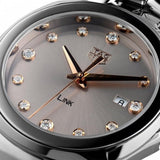 Shop Tag Heuer Link Quartz Brown Dial Silver Steel Strap Watch for Women - WBC131E.BA0649 in USA