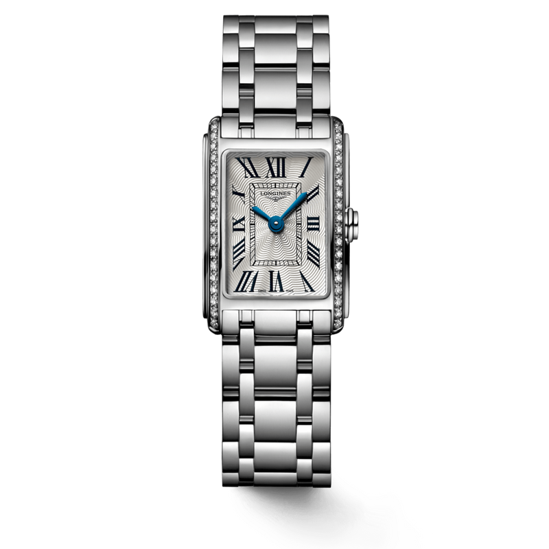 Shop Longines Dolcevita Diamonds Silver Dial Silver Steel Strap Watch for Women - L5.258.0.71.6 in USA