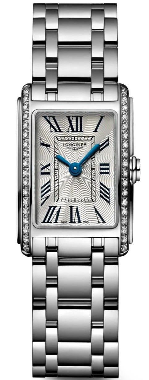 Shop Longines Dolcevita Diamonds Silver Dial Silver Steel Strap Watch for Women - L5.258.0.71.6 in USA