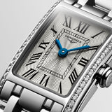 Shop Longines Dolcevita Diamonds Silver Dial Silver Steel Strap Watch for Women - L5.258.0.71.6 in USA