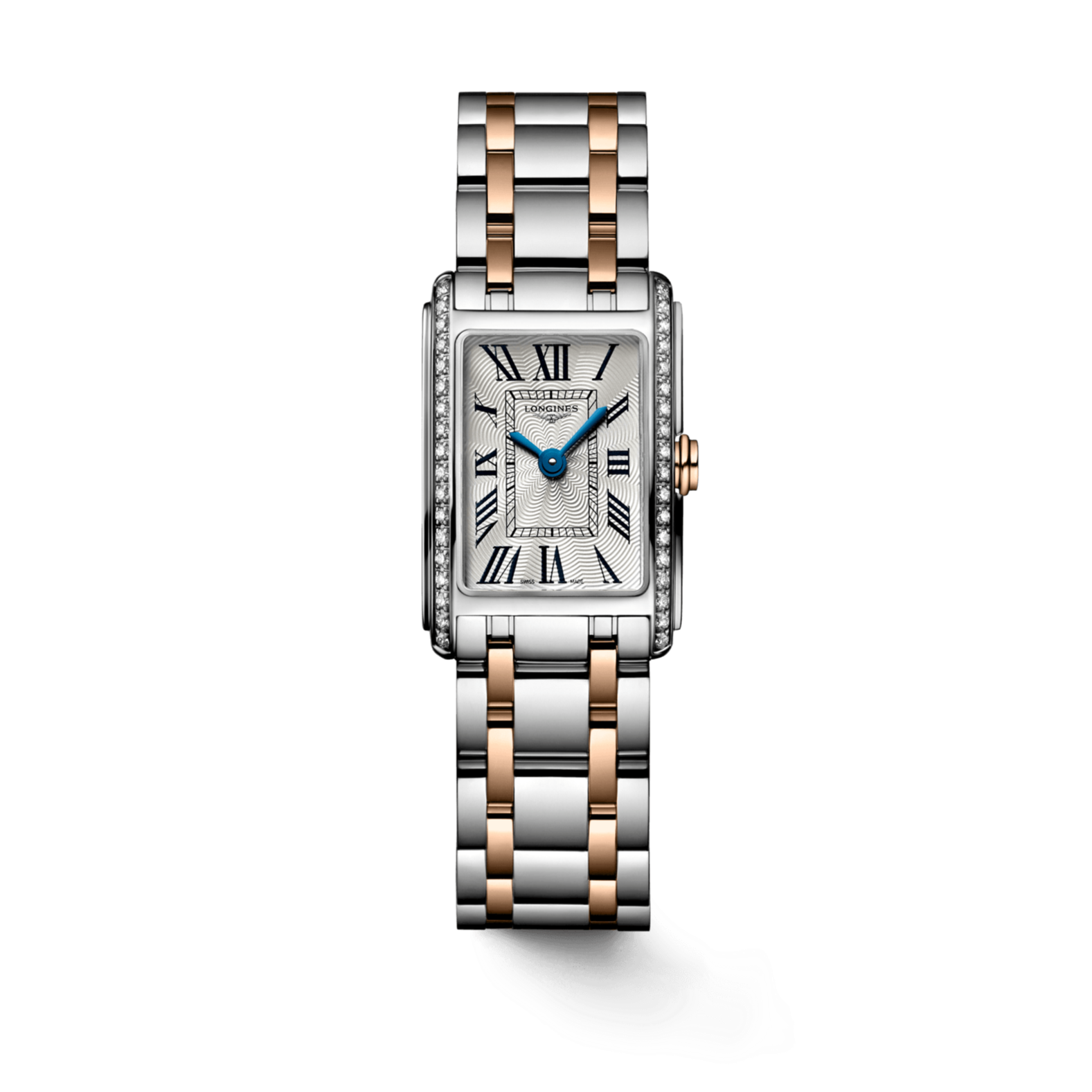 Longines Dolcevita Diamonds White Dial Two Tone Steel Strap Watch for Women - L5.258.5.79.7