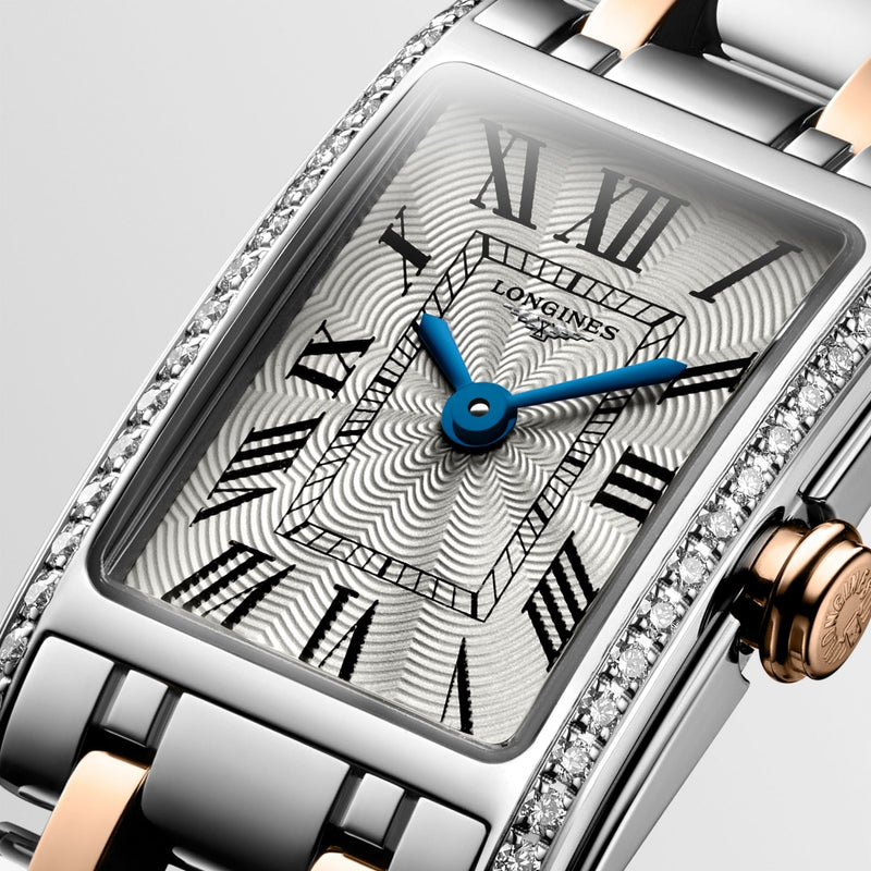 Longines Dolcevita Diamonds White Dial Two Tone Steel Strap Watch for Women - L5.258.5.79.7 Buy Now By Longines
