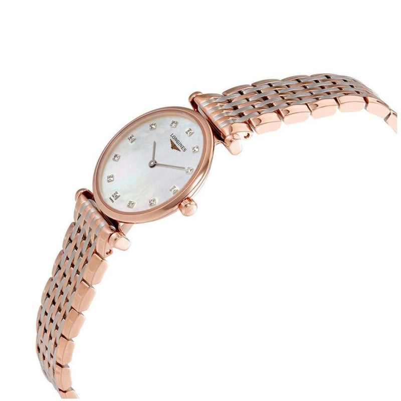 Shop Longines La Grande Classique De Longines Diamonds Mother of Pearl Dial Two Tone Mesh Bracelet Watch for Women - L4.209.1.97.7 in USA