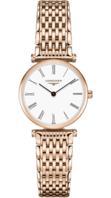 Longines La Grande Classique White Dial Rose Gold Mesh Bracelet Watch for Women - L4.209.1.91.8 Buy Now By Longines