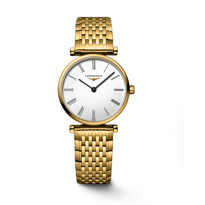 Longines La Grande Classique De Longines White Dial Gold Steel Strap Watch for Women - L4.209.2.11.8 Buy Now By Longines