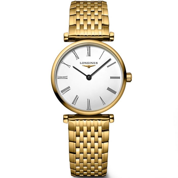 Longines La Grande Classique De Longines White Dial Gold Steel Strap Watch for Women - L4.209.2.11.8 Buy Now By Longines