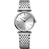 Shop Longines La Grande Classique De Longines Silver Dial Silver Mesh Bracelet Watch for Women - L4.209.4.72.6 in USA