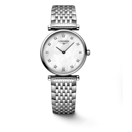Longines La Grande Classique Diamonds White Dial Silver Steel Strap Watch for Women - L4.209.4.87.6 Buy Now By Longines