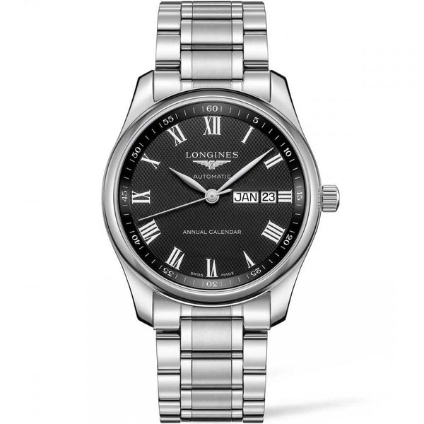 Longines Master Collection Automatic Day Date Black Dial Silver Steel Strap Watch for Men - L2.755.4.51.6 Buy Now By Longines