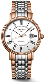 Longines Presence 38.5mm Automatic White Dial Two Tone Steel Strap Watch for Men - L4.921.1.11.7 Buy Now By Longines