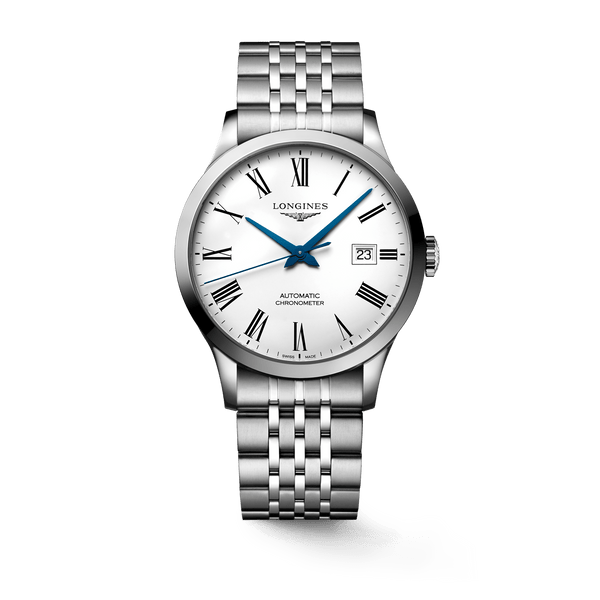 Shop Longines Record Automatic Stainless Steel 40mm Watch for Men - L2.821.4.11.6 in USA