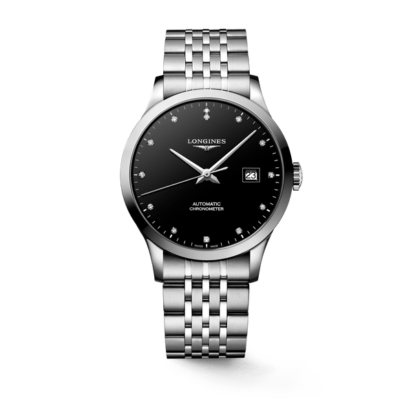 Shop Longines Record Automatic Stainless Steel 40mm Watch for Men - L2.821.4.57.6 in USA