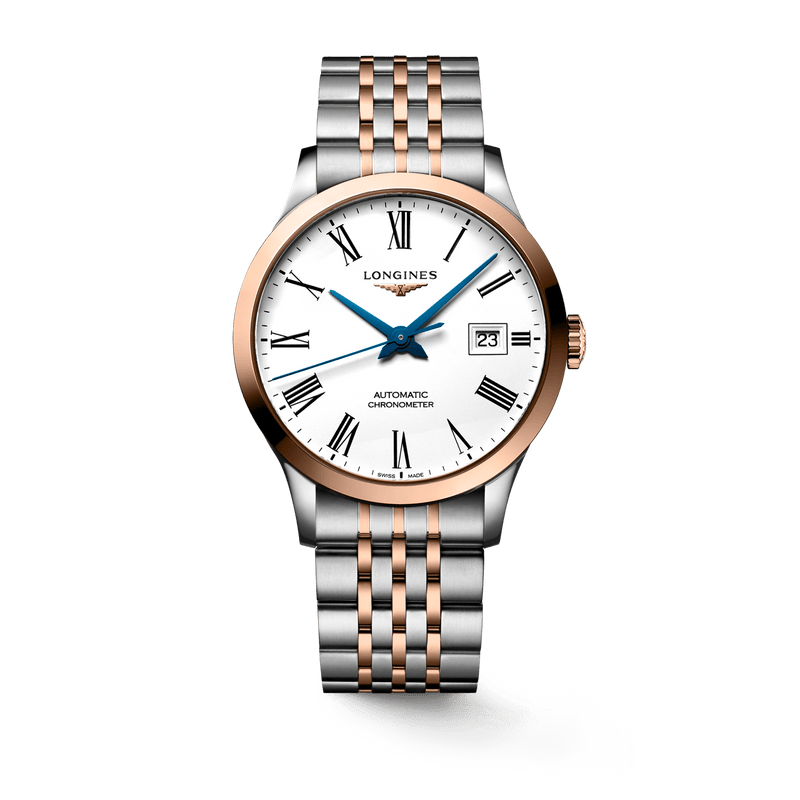 Longines Record Automatic 18K Pink Gold Watch for Men - L2.821.5.11.7 Buy Now By Longines