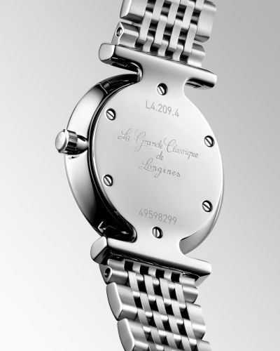 Shop Longines La Grande Classique De Longines Silver Dial Silver Mesh Bracelet Watch for Women - L4.209.4.72.6 in USA