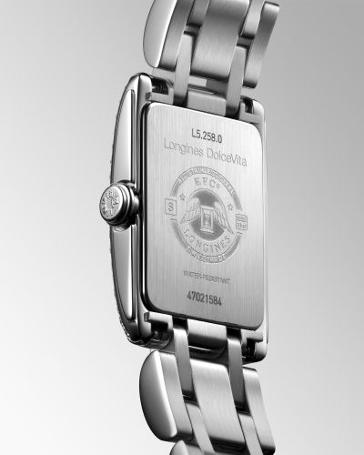 Shop Longines Dolcevita Diamonds Silver Dial Silver Steel Strap Watch for Women - L5.258.0.71.6 in USA