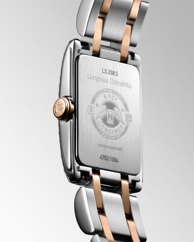 Longines Dolcevita 18K Gold Silver Dial Two Tone Steel Strap Watch for Women - L5.258.5.71.7 Buy Now By Longines