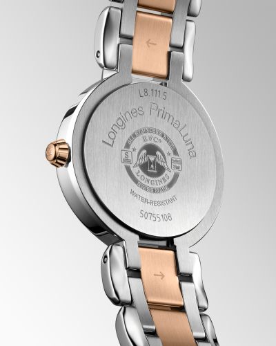 Longines PrimaLuna Automatic Diamond 26.5mm Silver Dial Two Tone Steel Strap Watch for Women - L8.111.5.79.6 Buy Now By Longines