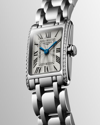 Shop Longines Dolcevita Diamonds Silver Dial Silver Steel Strap Watch for Women - L5.258.0.71.6 in USA