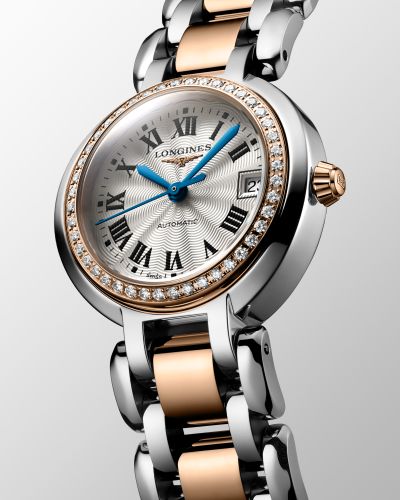 Longines PrimaLuna Automatic Diamond 26.5mm Silver Dial Two Tone Steel Strap Watch for Women - L8.111.5.79.6 Buy Now By Longines